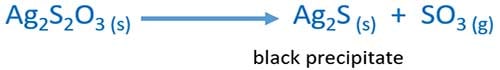 silver thiosulfate and silver sulfide